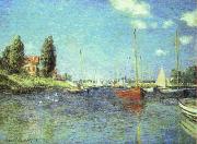 Claude Monet Red Boats at Argenteuil Norge oil painting reproduction